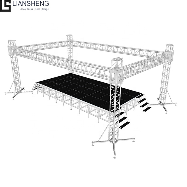 Top Sale Outdoor Podium Konzert Aluminium Bühnenrahmen mit Truss Display Lifting System Racks