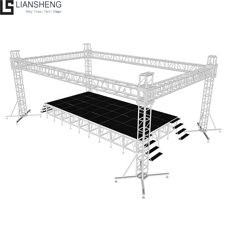 Top Sale Outdoor Podium Konzert Aluminium Bühnenrahmen mit Truss Display Lifting System Racks