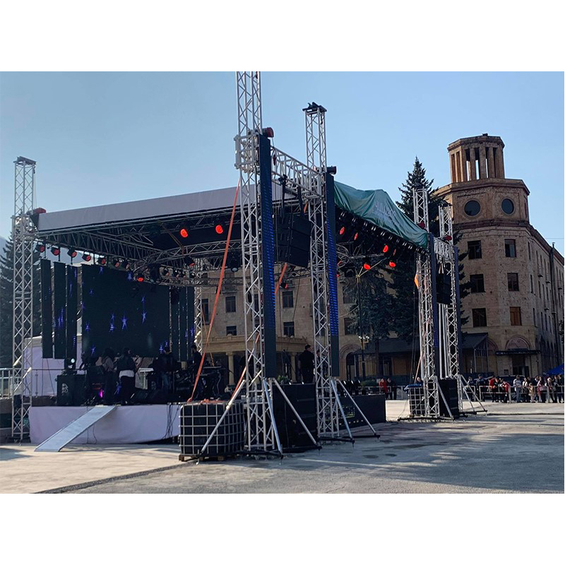 Kundenspezifische Outdoor-Lage-Traversensystem-Bühne zum Fabrikpreis zum Verkauf außerhalb des Konzertbühnenpodests aus Aluminiumlegierung 