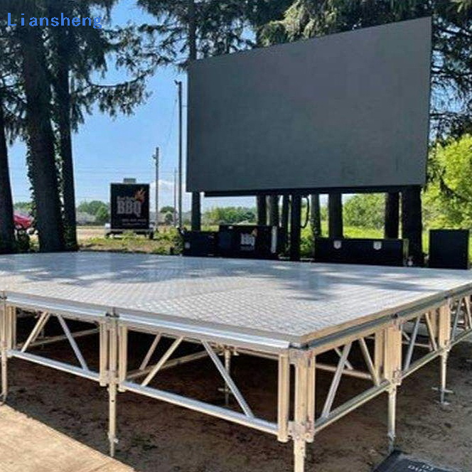 2023 Top Sale Outdoor-Aluminium-Bühne, 1,22 x 1,22 m, Outdoor-Bühne, höhenverstellbares Podium, Konzert