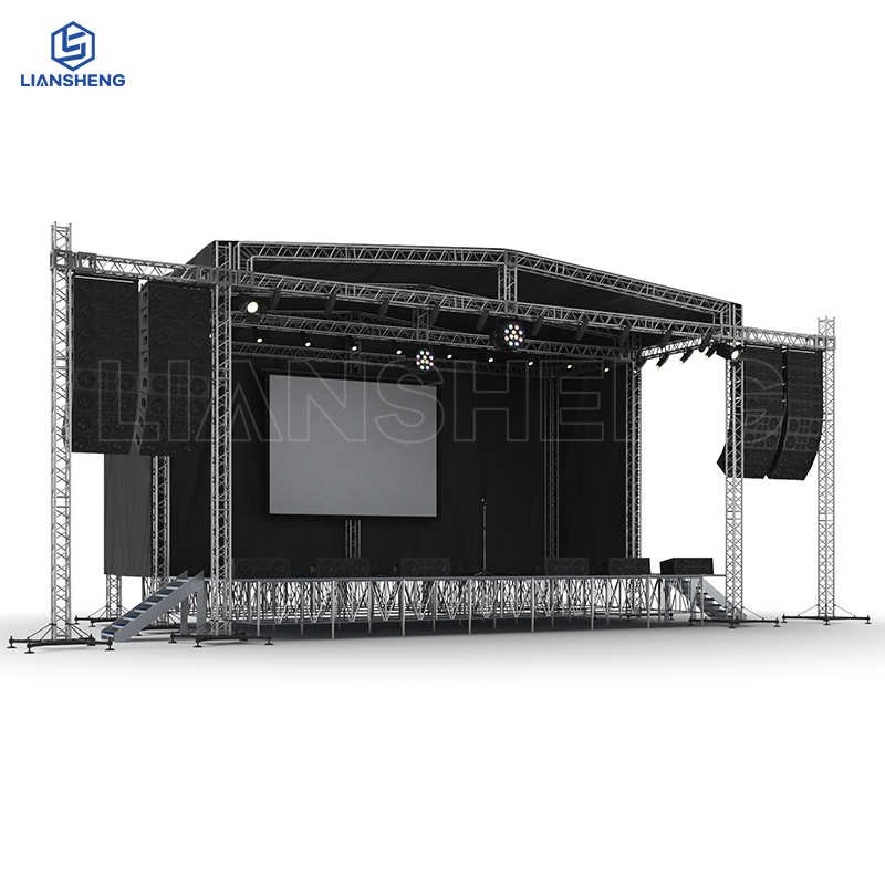 Top Sale Outdoor Podium Konzert Aluminium Bühnenrahmen mit Truss Display Lifting System Racks