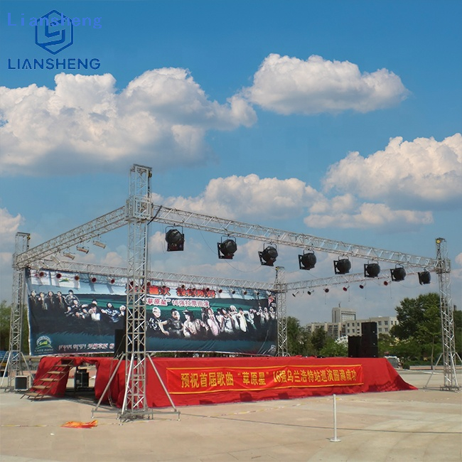 Dachstuhlsystem aus Aluminiumlegierung für Bühnen im Freien, Event-Podium, Lichtträger, zeigt dreieckigen Flachdachträger