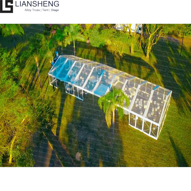 Aluminiumlegierungs-Rahmen-schwarzer Rahmen-durchsichtige Abdeckung kundenspezifisches Hochzeitsfest-Zelt für 500 1000People