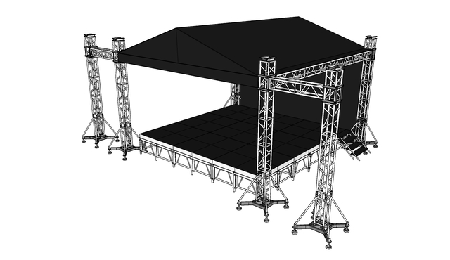 Aluminium-Flat-Top-Aluminium-Beleuchtungsträger für den Außenbereich, Display, Modenschau, Event, Bühne, Podium, Konzert