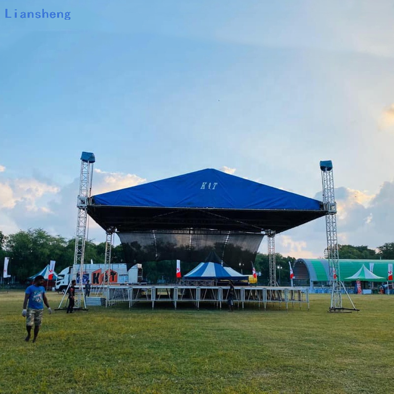 Dachstuhlsystem aus Aluminiumlegierung für Bühnen im Freien, Event-Podium, Lichtträger, zeigt dreieckigen Flachdachträger