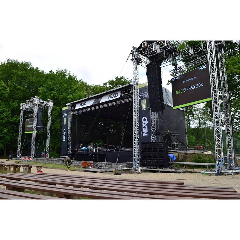 2024 Outdoor-Truss-Bühne aus Aluminiumlegierung für Outdoor-Events, Lage-Truss-System, Konzertbühne, kundenspezifische Truss-Display-Bühne zum Verkauf 