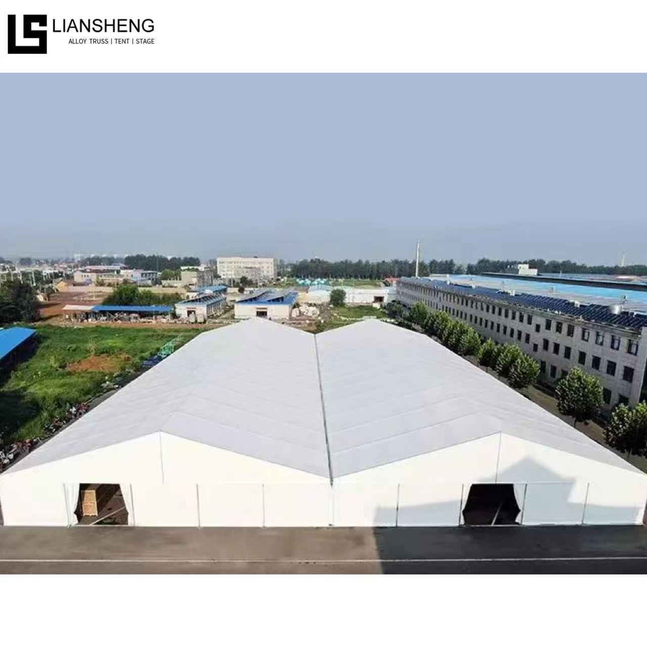 Hochzeitszelt aus Aluminium und PVC f&uuml;r 500 Personen