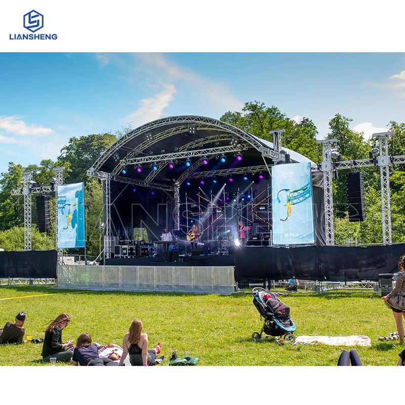 Große mobile Truss&Stage-Konzertbeleuchtungsbühne, anpassbare Displaystruktur, schnelle Installation der neuesten Landebahnhalterung