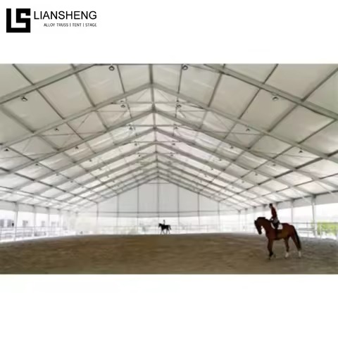 Fabrik-Gesamtverkaufspreis Günstiges Hochleistungs-Industrielager-Lagerzelt mit großer Spannweite und PVC-Gewebe-Aluminium-Rahmenstruktur