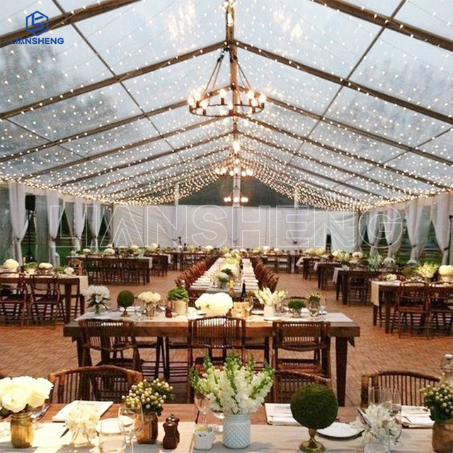 Hochwertiges transparentes Hochzeits-Party-Event-Zelt mit 500 Sitzplätzen aus Aluminiumrahmen zu verkaufen