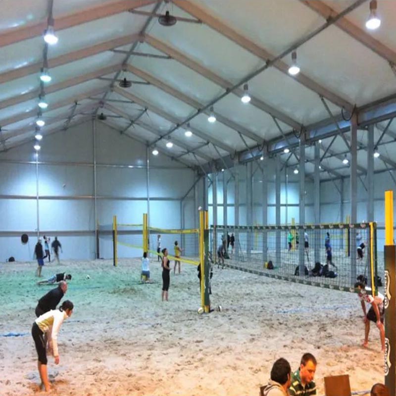 Isoliertes temporäres Lagerzelt für den Außenbereich, große zusätzliche Werkstatt, Sportlagerhalle, vorgefertigtes Industriezelt mit Aluminiumrahmen aus Metall