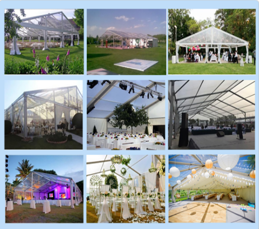 Luxuri&ouml;ses transparentes Atrium-Hochzeitszelt