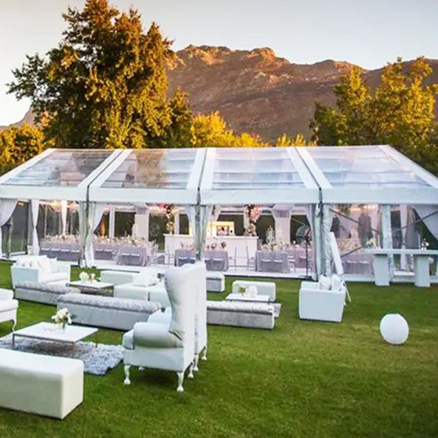 Große Aluminium-Zelte für Zeremonien und Veranstaltungen zum Verkauf, 20 x 50 m, weißes Festzelt für Hochzeiten und Partys