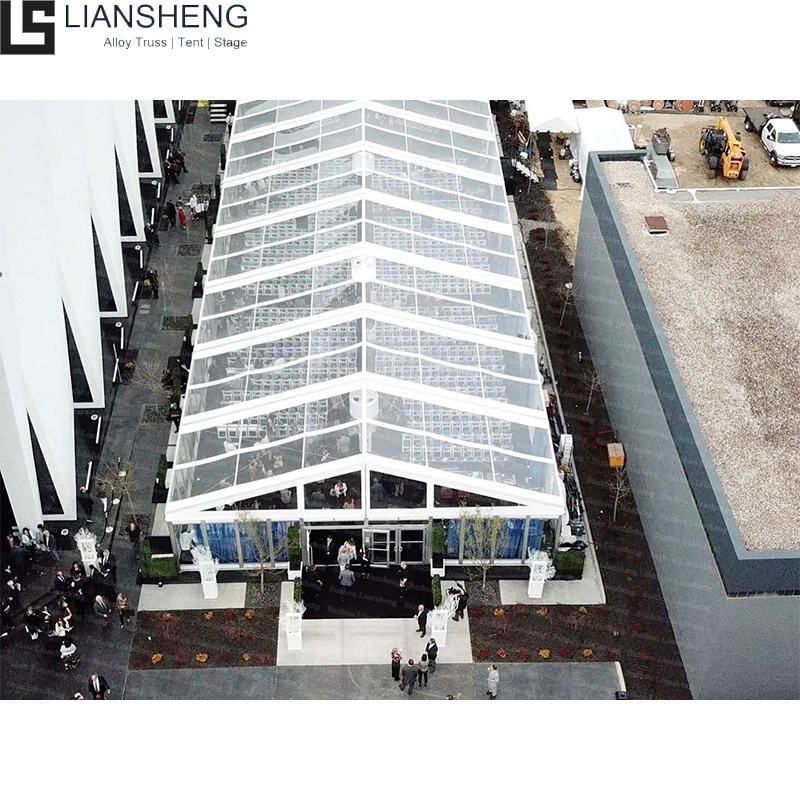 Passen Sie hochwertiges, kleines 10 x 10-Hochzeitszelt aus Aluminium für 50–100 Personen in Weiß an