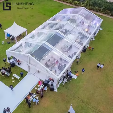 Klares, transparentes Outdoor-Überdachung, Aluminiumlegierung, Hochzeitsfestzelt, Veranstaltungszelt