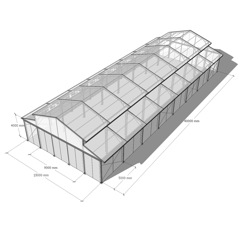 4-Jahreszeiten-Luxus-Außenzelt mit Aluminiumrahmen, Marques-Hochzeitsfeier, Atrium, Orangerie, Veranstaltungszelt