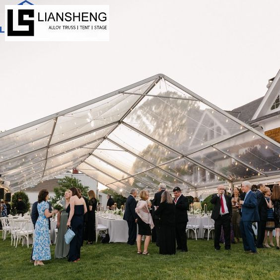 Transparentes Zelt für Hochzeiten im Freien, großes Luxus-Party-Event-Zelt aus Aluminium für 500–1000 Personen