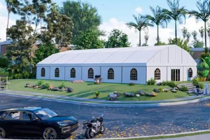 Wie groß ist das Zelt, das ich für eine Hochzeit im Freien benötige?