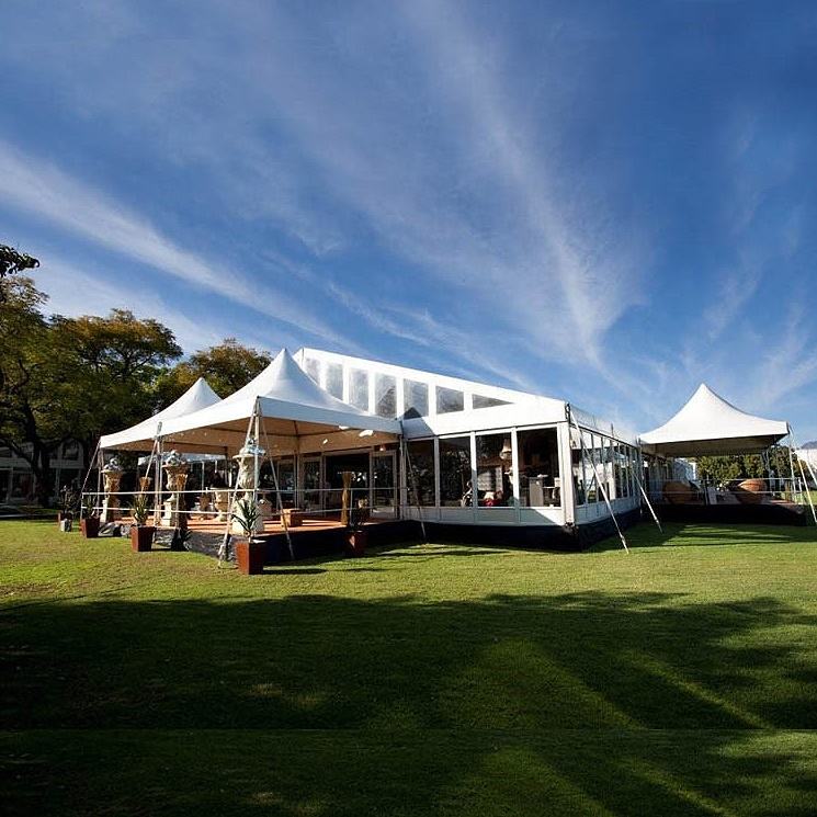 Winddichtes Partyzelt aus Glas mit Aluminiumrahmen, feuerhemmendes Partyzelt, Großhandel, weißes Event-Festzelt mit robuster Seitenwand