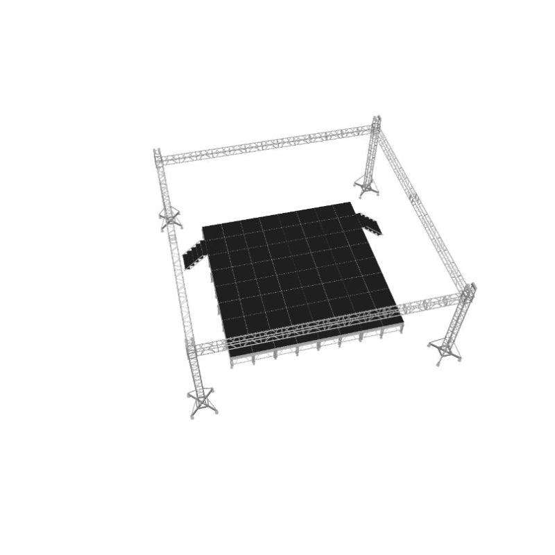 Free Design Flat Top Aluminium Truss Bühnensystem, maßgeschneiderte Design-Konzert-Event-Außenbühne