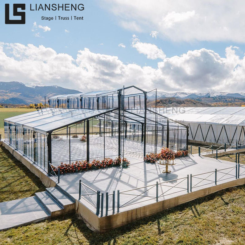 4-Jahreszeiten-Luxus-Außenzelt mit Aluminiumrahmen, Marques-Hochzeitsfeier, Atrium, Orangerie, Veranstaltungszelt