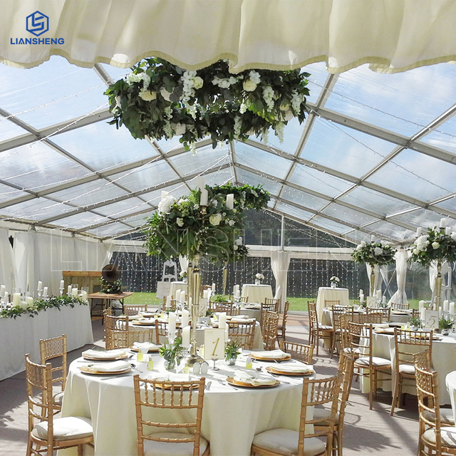 20 m × 50 m transparentes PVC-Hochzeitszelt