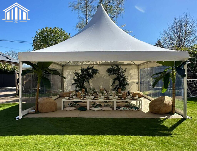 Anpassbares Zelt aus hochfester Aluminiumlegierung. Einfach einzurichten, bequem zu bewegen. Geeignet für Versammlungen und Picknicks im Freien.