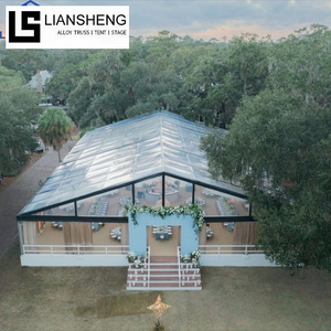 Transparentes Zelt für Hochzeiten im Freien, großes Luxus-Party-Event-Zelt aus Aluminium für 500–1000 Personen