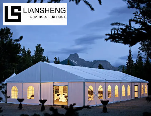 Schwarzer Rahmen, transparente PVC-Abdeckung, Aluminiumlegierung, Atriumzelt, Hochzeitsfestzelt für 100–500 Personen, Outdoor-Event