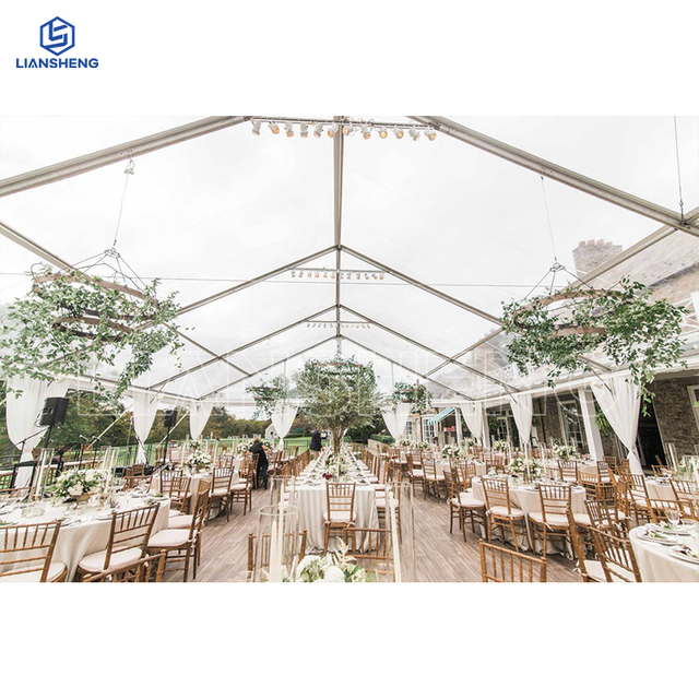 Liansheng · Himmelspavillon | 20m x 30m Panorama-Hochzeitszelt aus transparentem PVC (Sondermodell)