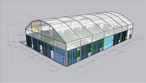  Großes, hochwertiges Outdoor-Tenniszelt, Basketballzelt, Padel-Zelt, Fußballzelt für den Wettkampf