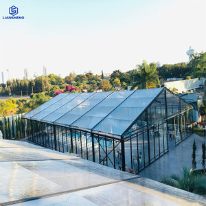 Luxuriöses Party-/Hochzeitszelt mit klarem PVC-Rahmen und schwarzem Rahmen, großes Zelt, gebogene Fischgrätenfarbe, optionales Event-Festzelt mit Aluminium-Stahlrahmen