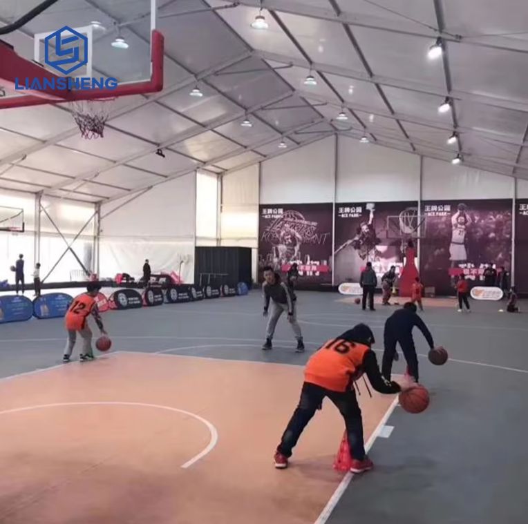 Robustes Sporthallen-Festzelt mit Stahl-Aluminium-Rahmen und PVC-Gewebe TFS für Privatflugzeuge