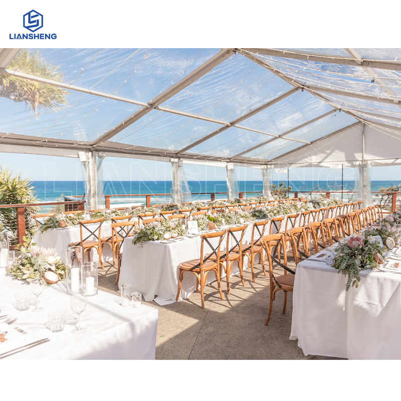 Liansheng · Himmelspavillon | 20m x 30m Panorama-Hochzeitszelt aus transparentem PVC (Sondermodell)
