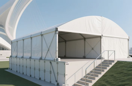 Gebogenes Festzelt aus Aluminium für Outdoor-Events und Hochzeitsfeiern