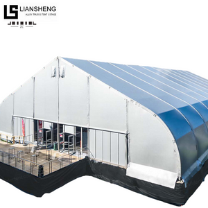 Pfirsichförmiges Zelt – Veranstaltungszelt mit gebogenem Dach und Aluminiumrahmen für Hochzeiten und Veranstaltungen
